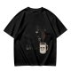Olive t-shirt with 'Caffeine First Words Later' grumpy coffee mug print