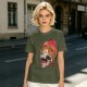 Olive T-Shirt With Ramen Skull Graphic Print