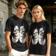 Olive T-Shirt With Two Sleepy Sky Bison Character Prints