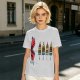 Olive T-Shirt With Cartoon Grill And Skewers Print