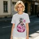 Olive T-Shirt With Cute Kirby Candy Bag Graphic