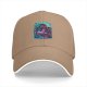 Black Baseball Cap With Cyberpunk Neon Samurai Graphic