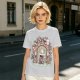 Olive T-Shirt With Whimsical Wizard Cat Garden Door Art