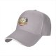 Black Baseball Cap With Cute Ramen Octopus Character Print