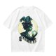 Olive Witch Graphic T-Shirt With Winged Monkey And Crystal Ball
