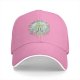 Black baseball cap with whimsical magical plant and mushroom graphic