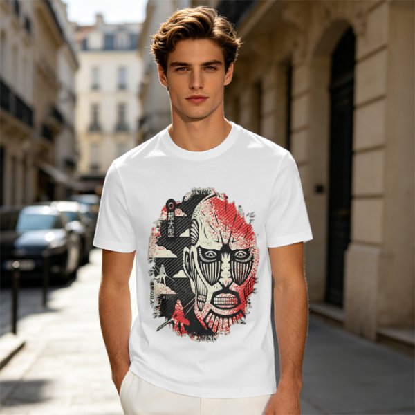 Attack on Titan Colossal Titan Graphic Olive T-Shirt
