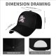 Black baseball cap with cute Mount Fuji character graphic design