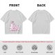 Olive Green T-Shirt With Pink Whimsical Graphic Print
