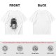 Olive green graphic t-shirt with black cat and skull print