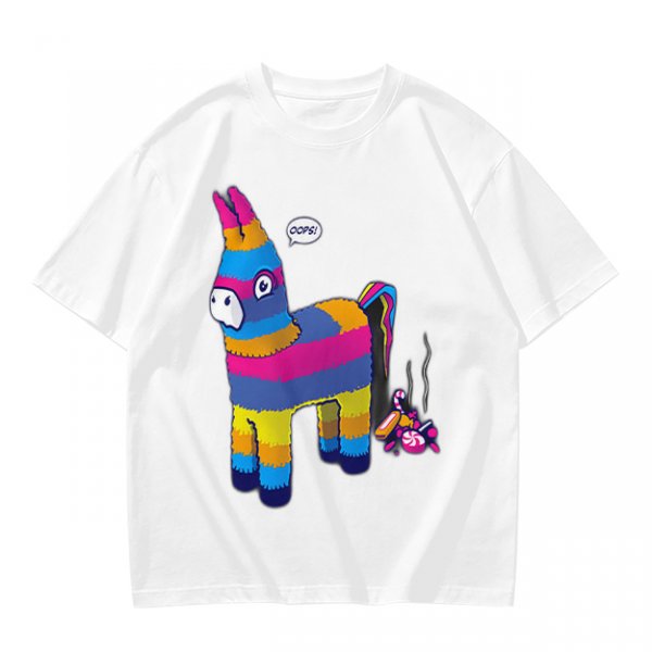 Oops Donkey Pinata Graphic Olive Green T-Shirt