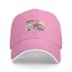 Black Baseball Cap with Friendship Themed Cartoon Print