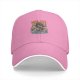 Black baseball cap with ocean wave and rocky graphic print