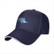 Black Baseball Cap With Blue Retro Car Graphic Print