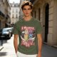 Olive graphic t-shirt with kitten nuggets print
