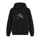 Black Hoodie With Colorful Cartoon Graphic Print