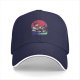Black Baseball Cap With Playful Sushi Character Art Print