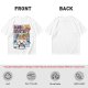 Olive green t-shirt with ramen monster anime graphic print