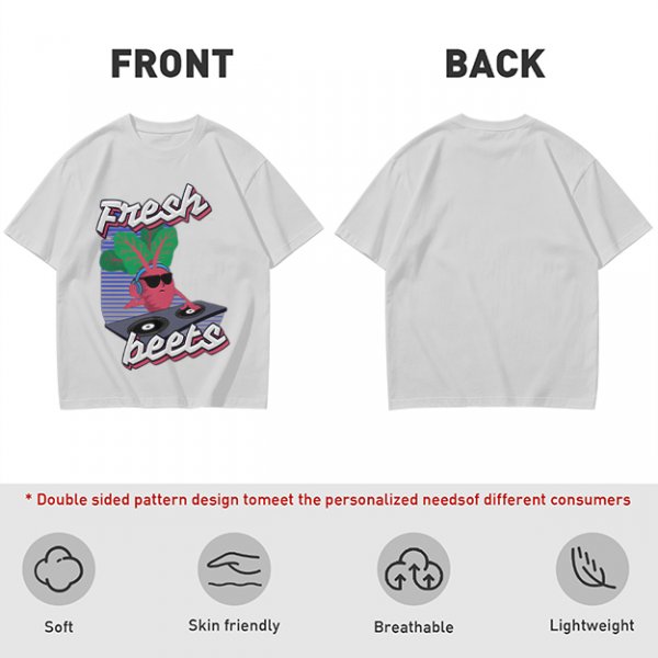 Olive T-Shirt with Fresh Beets DJ Graphic Print