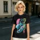 Olive T-shirt with Anime Vampire Hunter Character Graphic
