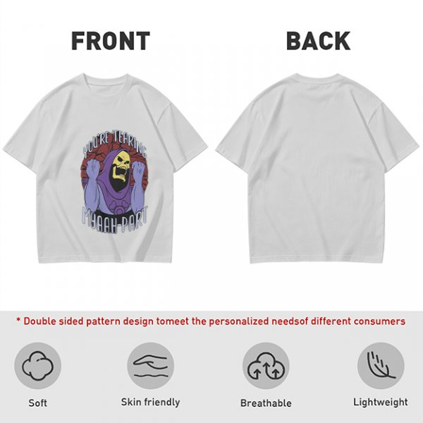 Olive T-Shirt With Skeletor 'You're Tearing Myaah-Part' Graphic