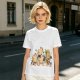 Olive Green T-Shirt With Chasing Chickens And Elf Character Print