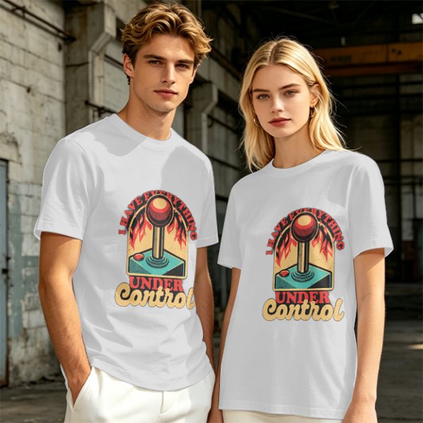 I Have Everything Under Control Retro Joystick Graphic T-Shirt