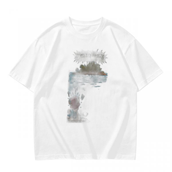 Olive Green Oversized T-Shirt With Abstract Graphic Print