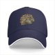 Black Baseball Cap With Detailed Fantasy Monster Art Print
