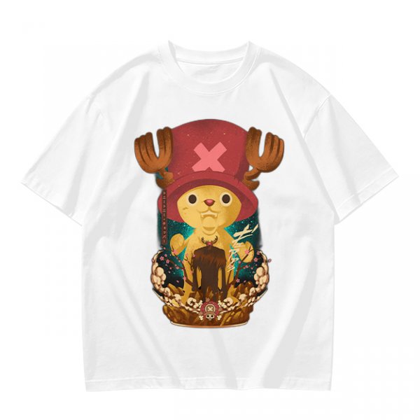 Olive T-shirt with Tony Tony Chopper Graphic Print