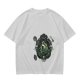 Olive Green T-Shirt with Octopus Skull Pirate Art Print