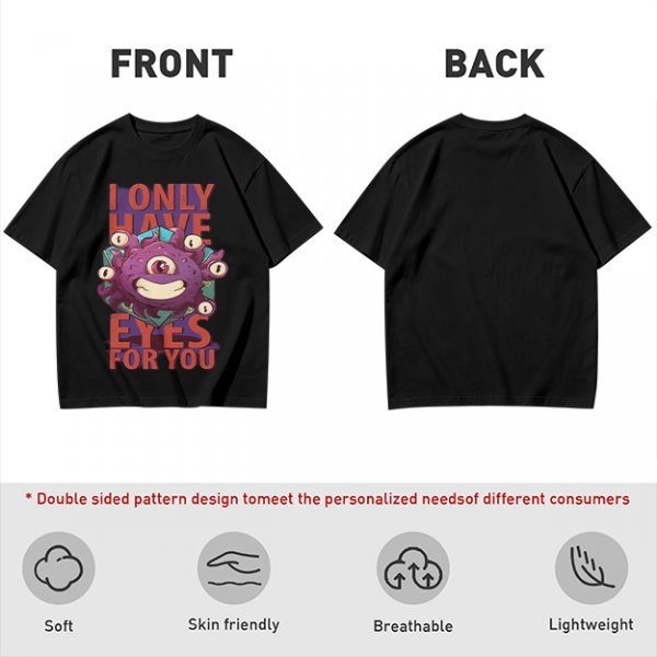 Olive T-Shirt With Beholder Monster 'I Only Have Eyes For You' Print