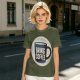 Olive Green Graphic T-Shirt With Bring Coffee Mug Print