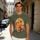 One Piece Portgas D. Ace Graphic Olive T-Shirt