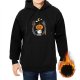 Black Hoodie With Cute Halloween Pumpkin Ghost Graphic