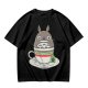 Totoro in Teacup Graphic Olive T-Shirt