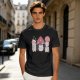Olive Green T-Shirt With Cute Mushroom Creature Graphic