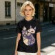Halloween Skeleton Fox Holding Ghoul Brew Cup T-Shirt