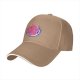 Black baseball cap with cartoon poop graphic and text print