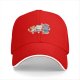 Black Baseball Cap With Cute Cats Eating Pizza Design