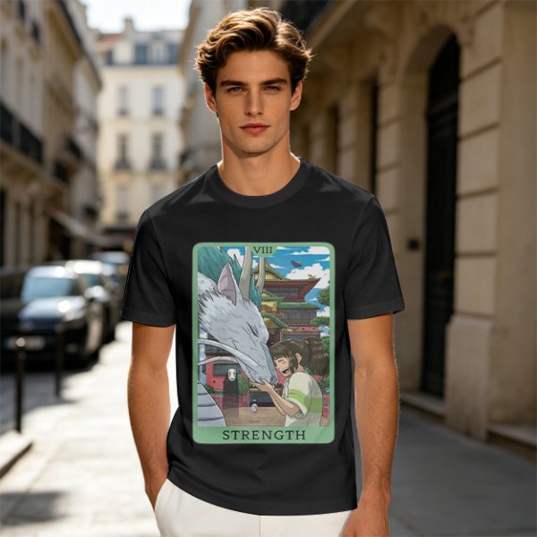 Spirited Away Haku Chihiro Strength Tarot Graphic T-Shirt