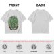 Olive T-shirt with Green Dragon and Samurai Warrior Graphic