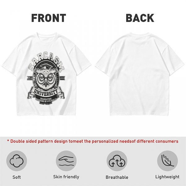 Owl Sarcasm University Masters of Eye Roll Graphic T-Shirt