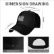 Black baseball cap with flexing woman and man face graphic