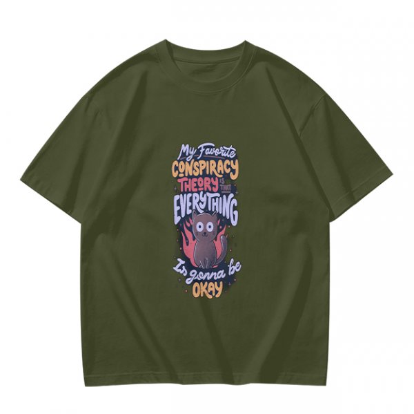 My Favorite Conspiracy Theory Everything Is Gonna Be Okay Cat T-Shirt
