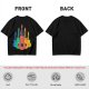 Olive T-Shirt With Colorful Cat Guitar Illustration