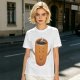 Olive Green T-Shirt With Happy Steaming Coffee Cup Graphic