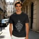 Olive T-Shirt With Four Animal Crest Graphic Design