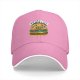 Black Baseball Cap With Grilled Smiling Burger Graphic