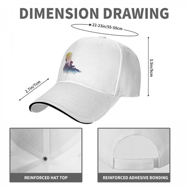 Black Baseball Cap With Watercolor Moon And Silhouette Art Print